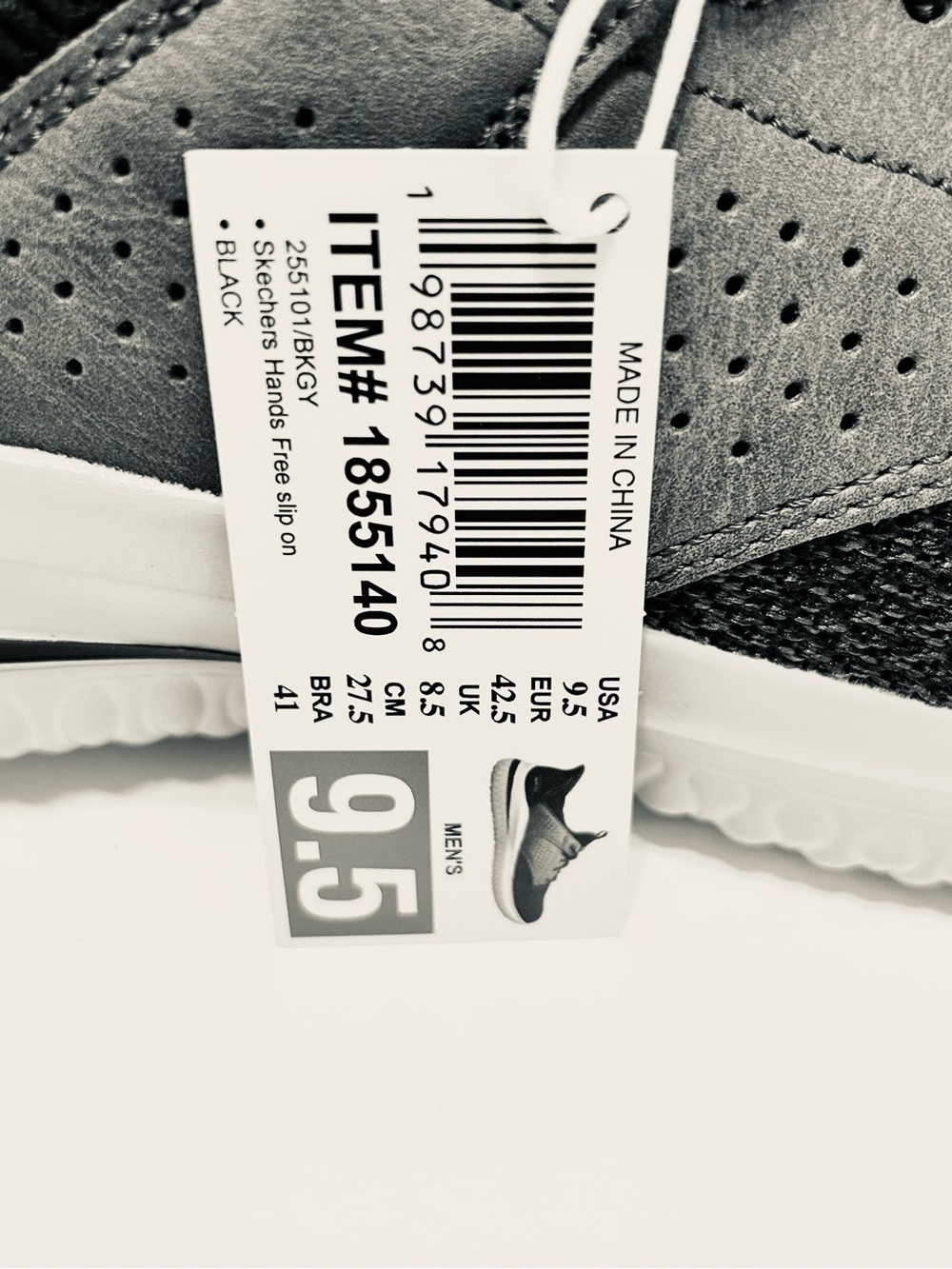 Skechers Men's Delson Hands Free Swift Fit Sneaker Black size 9.5 NWT - Picture 7 of 8